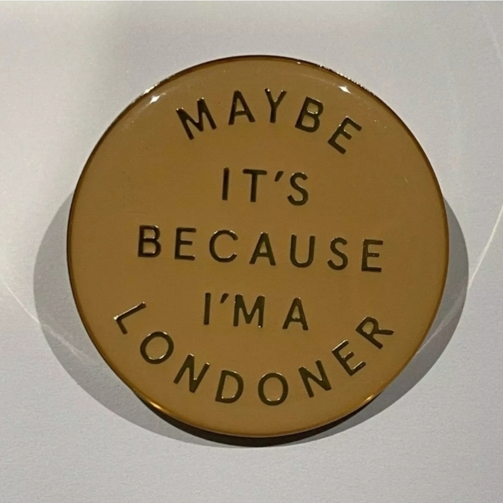 NIP Burberry Maybe It's Because I'm A Londoner Large Brooch Pin Authentic
